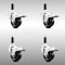 Service Caster 3 Inch 316SS Soft Rubber Swivel 7/8 Inch Expanding Stem Caster Set Lock Brake SCC-SS316TTLEX20S314-SRS-78-4 - alternate 1